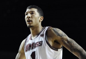 UMass' Maxie Esho is averaging 22 points and 9 rebounds in his two games to start the season.